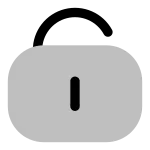 Unlock Line SVG Icon